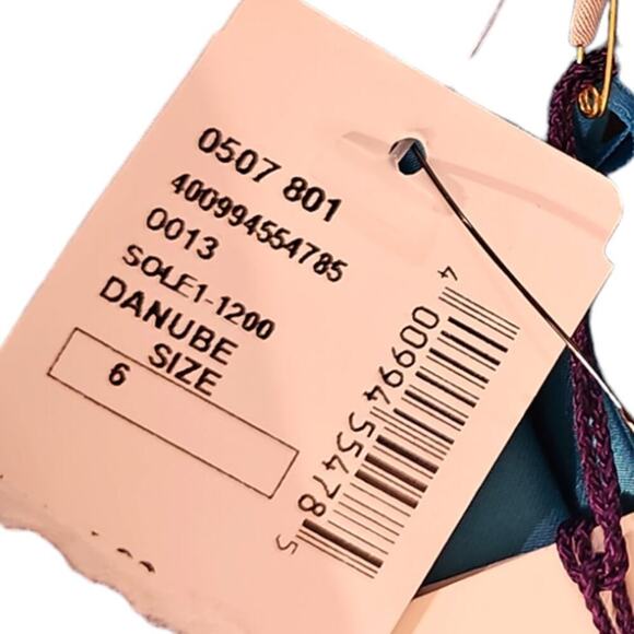 Talbot Runhof Ruched Satin Cocktail Dress Danube Size 6 NWT - Picture 9 of 10